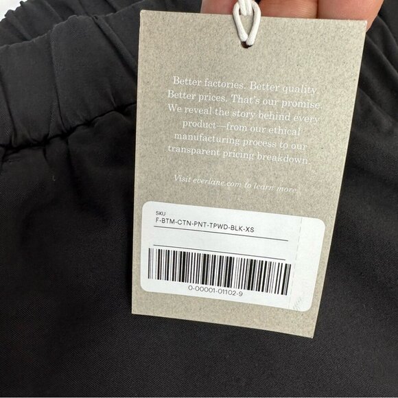 Everlane Women’s NWT Black The Easy Wide Leg Minimalist Pant XS/W24/L27.5 - Picture 5 of 11